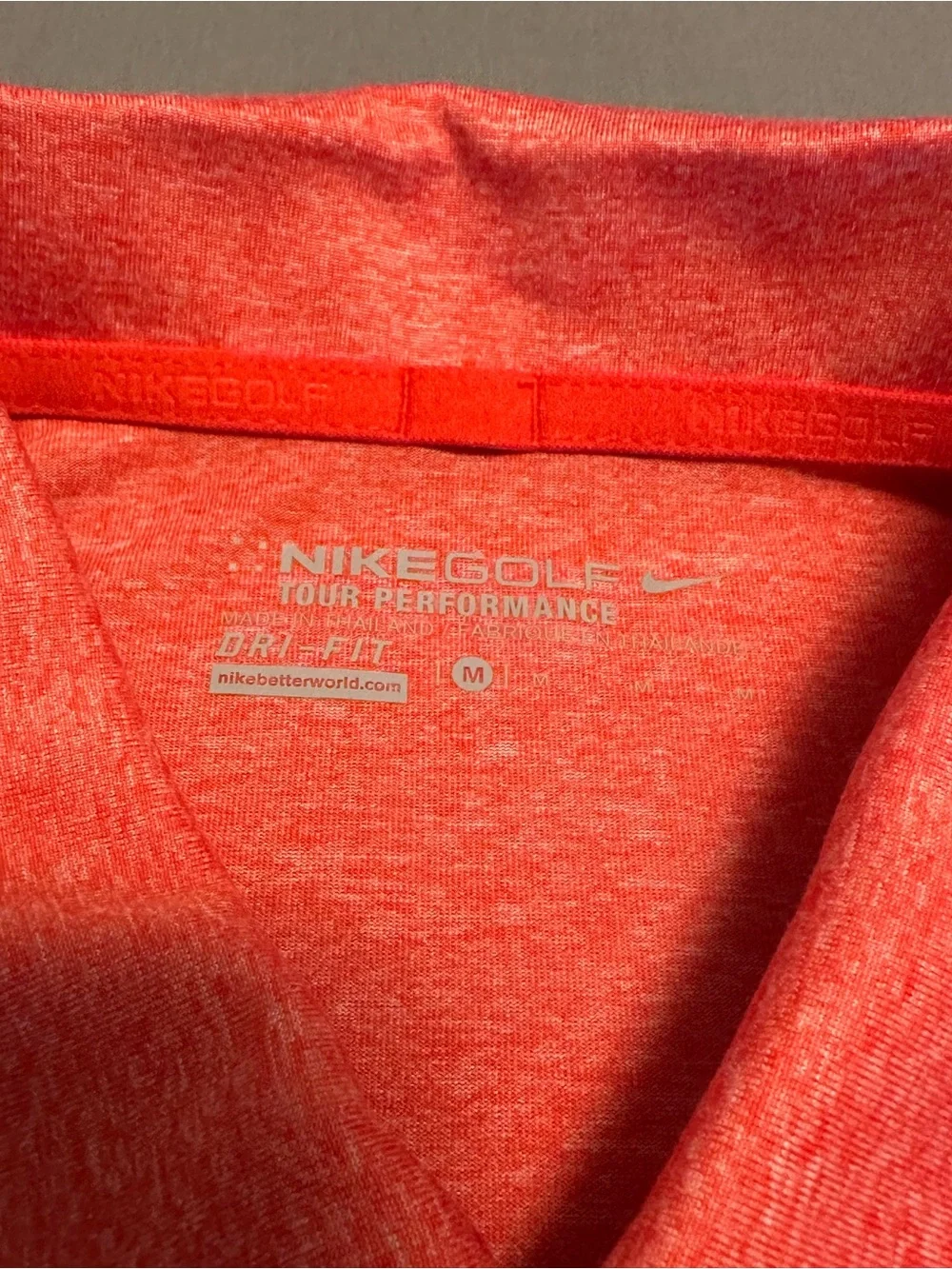 Nike Coral Polo with Red Side‎ Panels